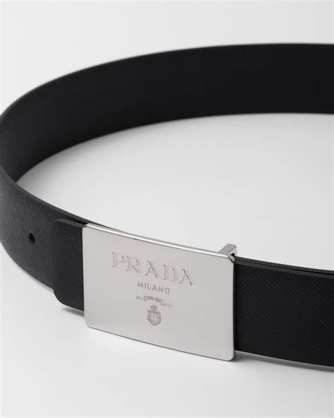 brown bucckled prada belt|Prada metal buckle calf belt.